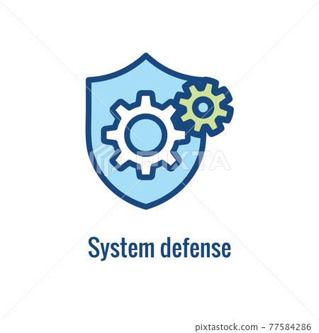 Certified Ethical Hacking icon showing security and hacking idea 77584286