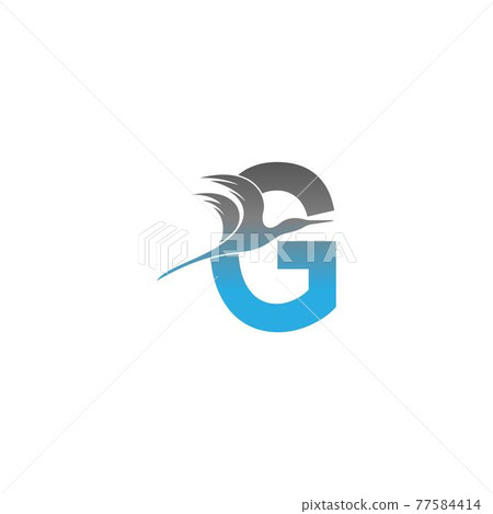 Letter G logo with pelican bird icon design - Stock Illustration ...