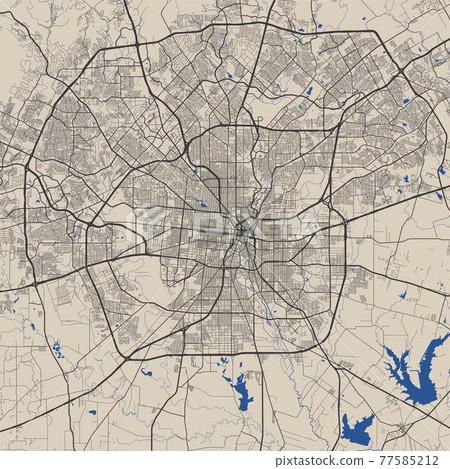 San Antonio City Map San Antonio Map. San Antonio City Map Poster.... - Stock Illustration  [77585212] - Pixta