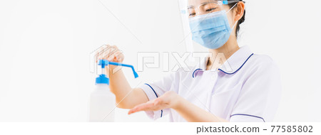 護理手消毒圖像 77585802