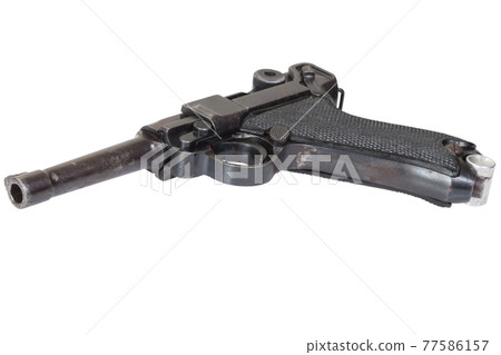 Luger P08 Parabellum handgun isolated Luger P08 Parabellum handgun isolated 77586157
