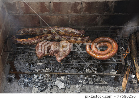 Lamb on the spit 77586256