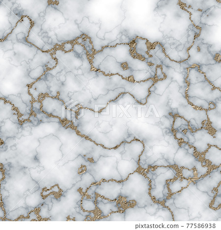 灰色和金色大理石圖案背景圖 77586938