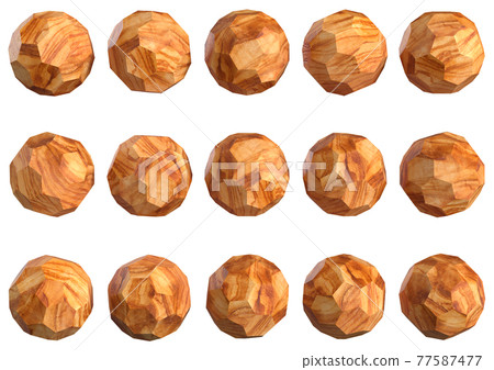 Wood grain C60 fullerene shaped cube graphic material Wood grain C60 fullerene shaped cube graphic material 77587477