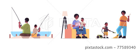 set father spending time with little son parenting fatherhood friendly family concept dad having fun with his kid set father spending time with little son parenting fatherhood friendly family concept dad having fun with his kid 77589340