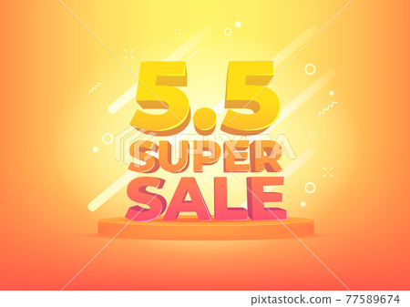 5.5 Shopping day sale poster or flyer design. 5.5 Super sale online banner. 5.5 Shopping day sale poster or flyer design. 5.5 Super sale online banner. 77589674