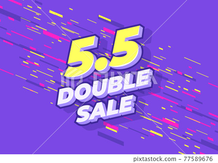 5.5 Shopping day sale poster or flyer design. 5.5 Double sale online banner. 5.5 Shopping day sale poster or flyer design. 5.5 Double sale online banner. 77589676