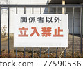 除相關人員外，禁止任何人進入的招牌 77590536