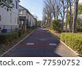 毗鄰住宅區的當地城市景觀鋪砌的長廊 77590752