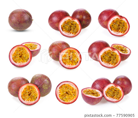 passion fruit isolated on white background 77590905