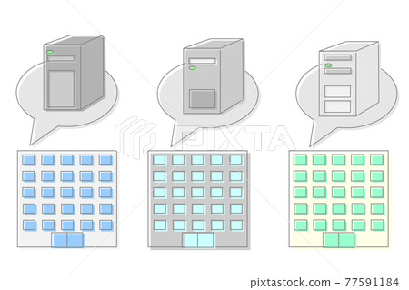 Servers and buildings 77591184