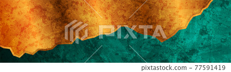 Green and golden grunge abstract material background Green and golden grunge abstract material background 77591419