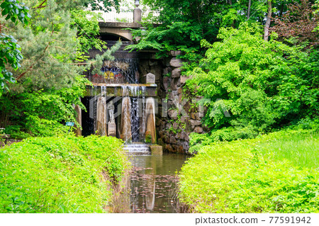 Thetis grotto with Venus de' Medici statue in Sofiyivka park in Uman, Ukraine Thetis grotto with Venus de' Medici statue in Sofiyivka park in Uman, Ukraine 77591942