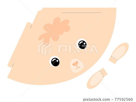 Printable alpaca paper hat. Party die cut template for birthday, christmas, baby shower. Fun accessory for entertainment. Print, cut and glue. Vector stock illustration. 77592560