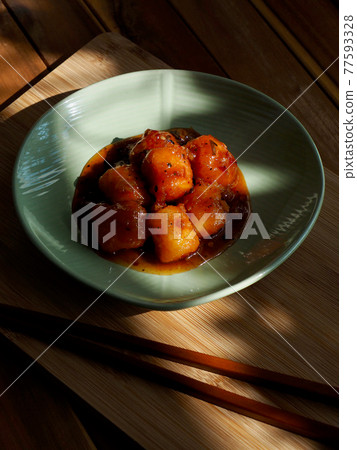 Korean traditional food Tteokbokki Korean traditional food Tteokbokki 77593328