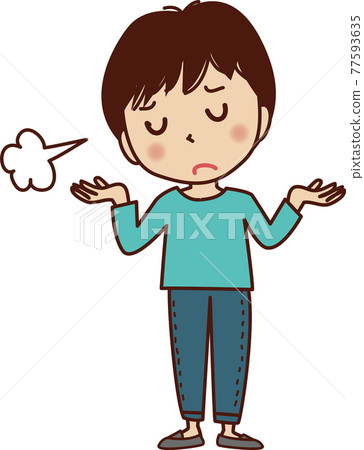 A young man who sighs. A young man who sighs. 77593635