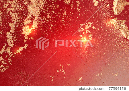 Abstract gold and raspberry red marble texture with sparkles Abstract gold and raspberry red marble texture with sparkles 77594156