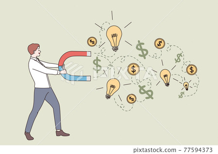 New idea, business success, money earning concept New idea, business success, money earning concept 77594373