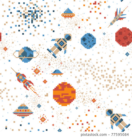 Pixel Art Inter Galactic Adventure Space Pattern Pixel Art Inter Galactic Adventure Space Pattern 77595084