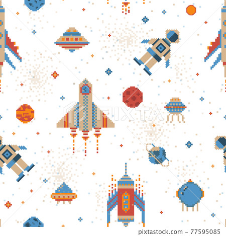 Pixel Art Inter Galactic Adventure Space Pattern 77595085