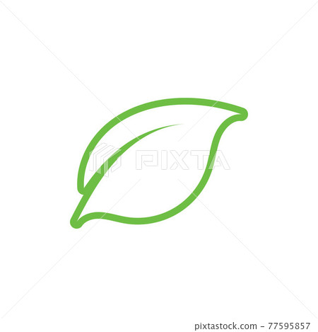 leaf logo green ecology nature element vector image 77595857
