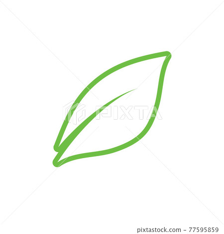 leaf logo green ecology nature element vector image 77595859
