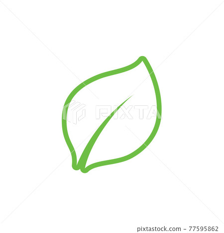 leaf logo green ecology nature element vector image 77595862