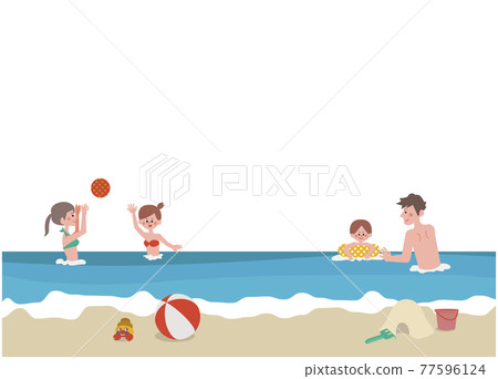 享受夏日海套的人 享受夏日海套的人 77596124