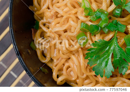Close up'Instant noodles hot and spicy. Close up'Instant noodles hot and spicy. 77597046