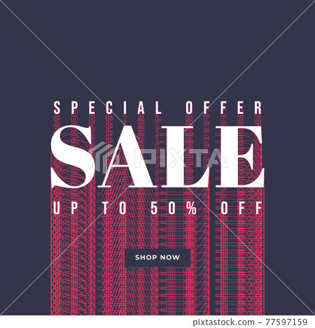 Special offer sale banner template. 77597159