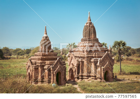 Temples of Bagan, Burma, Myanmar, Asia. Temples of Bagan, Burma, Myanmar, Asia. 77597565