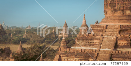 Tamples of Bagan, Burma, Myanmar, Asia. Tamples of Bagan, Burma, Myanmar, Asia. 77597569