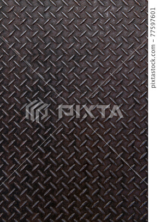 Steel plate of checker plate that shines red and black 77597601