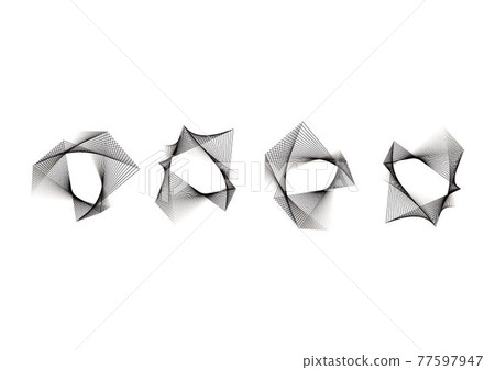 Graphic design that resembles interactive art made of abstract lines 77597947