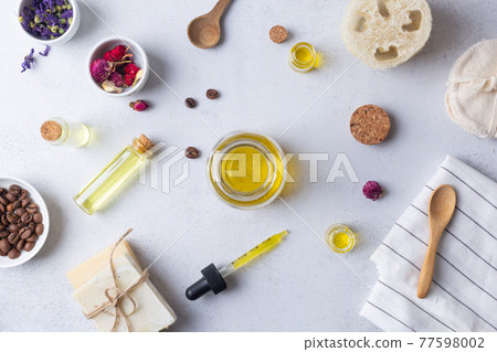 Natural bathroom accessories, organic spa and beauty treatment products. Zero waste, plastic free Natural bathroom accessories, organic spa and beauty treatment products. Zero waste, plastic free 77598002