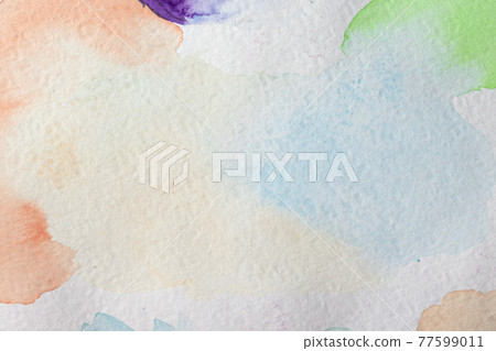Beautiful colorful abstract painted background. Watercolor multi-colored pastel texture. 77599011