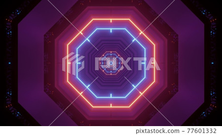 Colorful octagon ornament 4K UHD 3D illustration 77601332