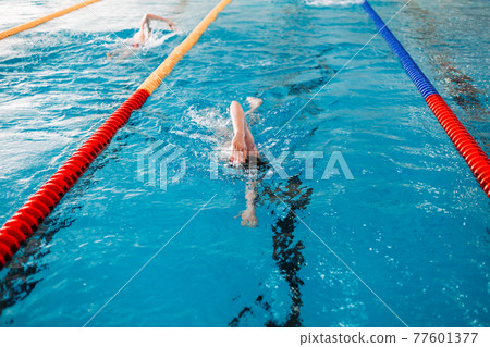 swimming competitions in the swimming pool 77601377