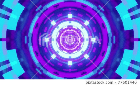 Round tunnel with geometric neon illumination 4K UHD 3D illustration Round tunnel with geometric neon illumination 4K UHD 3D illustration 77601440