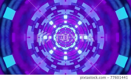 4K UHD 3D illustration of violet geometric ornament 77601441