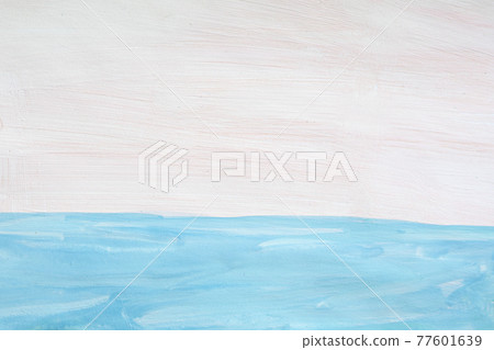 Abstract textured paper background with an white sky to blue sea 77601639