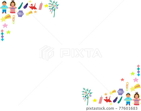 Tanabata triangular frame of acrylic painting 77601683