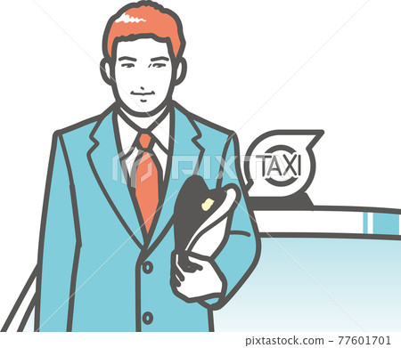 Male taxi driver (upper body) 77601701