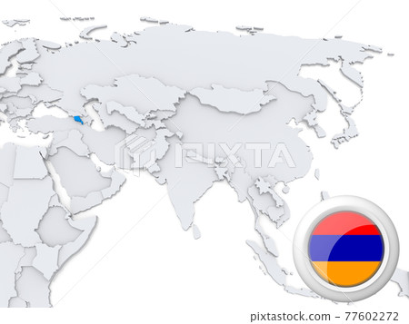 Armenia on map of Asia 77602272
