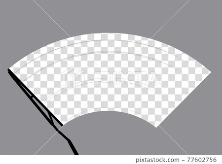 Car wiper windshield winter clean front window background. Vector windscreen clean glass vector 77602756