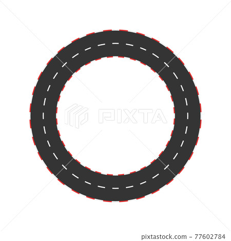 Rally line track road border karting. Race lane formula marking circuit 77602784