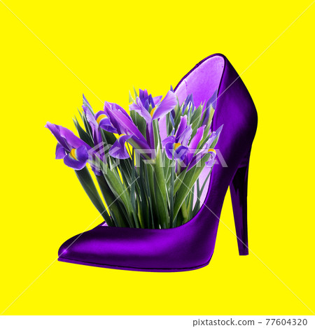 Contemporary art collage, modern design. Summertime mood Contemporary art collage, modern design. Summertime mood 77604320