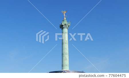 Place de la Bastille in Paris, Revolutionary Pillar with a Golden Angel of Liberty (Juillet Revolutionary Pillar) 77604475