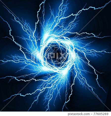 抽象背景與旋轉的閃電 77605269