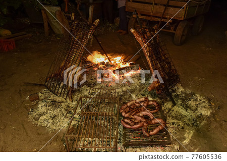 Lamb on the spit 77605536